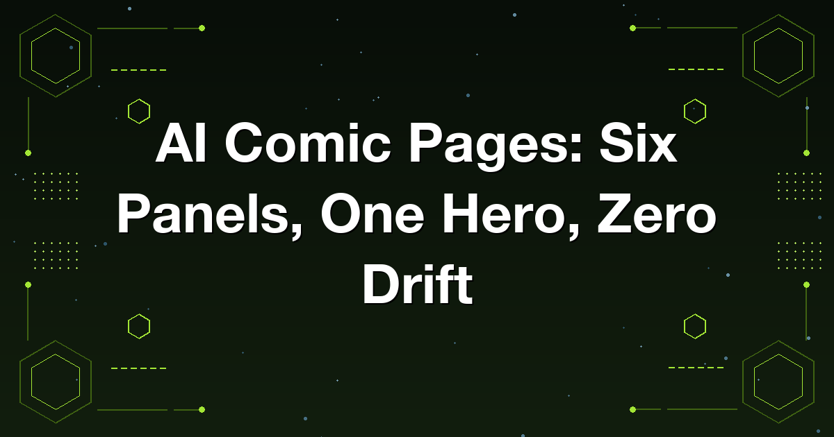AI Comic Pages: Six Panels, One Hero, Zero Drift