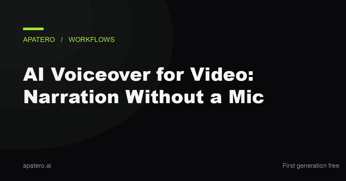 AI Voiceover for Video: Narration Without a Mic
