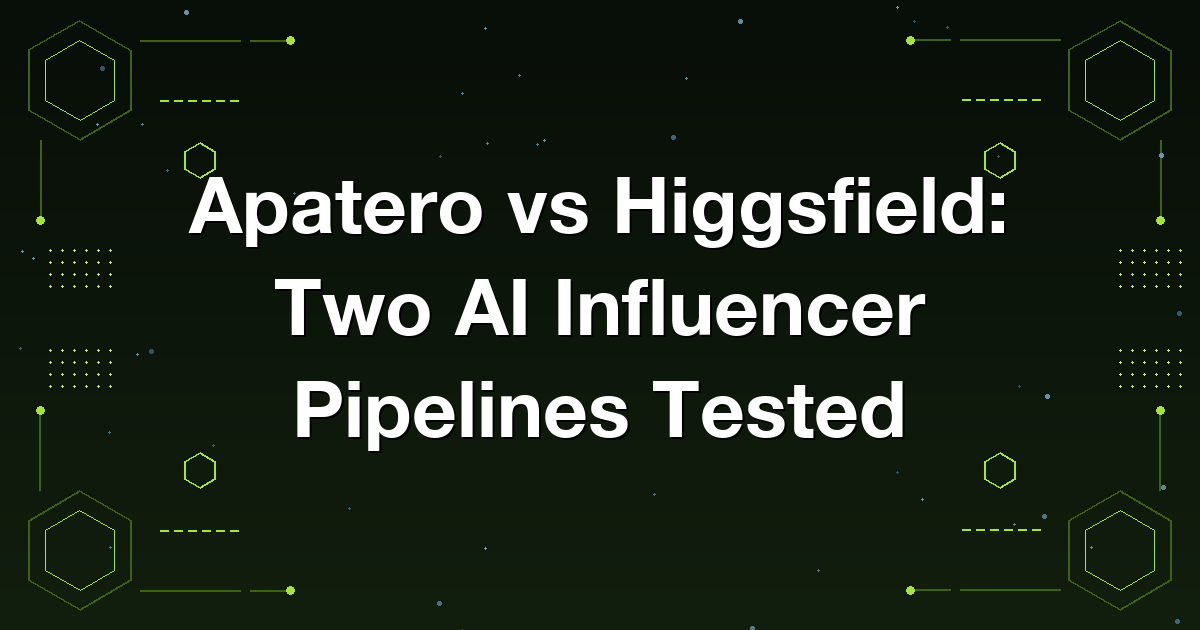 Side by side AI influencer content sets from Apatero and Higgsfield with consistency comparison